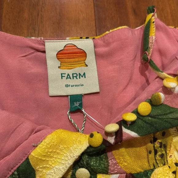 Farm Rio Vibrant Lemon Print Maxi Dress - Picture 5 of 7